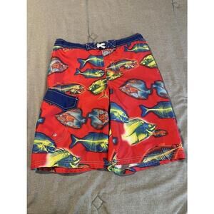 Op Men Swim Trunks Ocean/Fishes XL